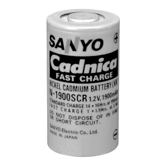 Sanyo N-1900SCR Cadnica Specifications