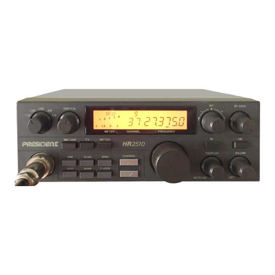 PRESIDENT HR2510 User Manual