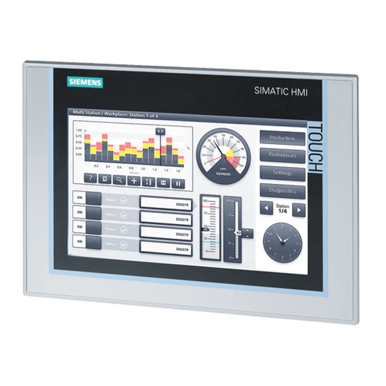 Siemens SIMATIC TP900 Comfort INOX PCT Compact Operating Instructions