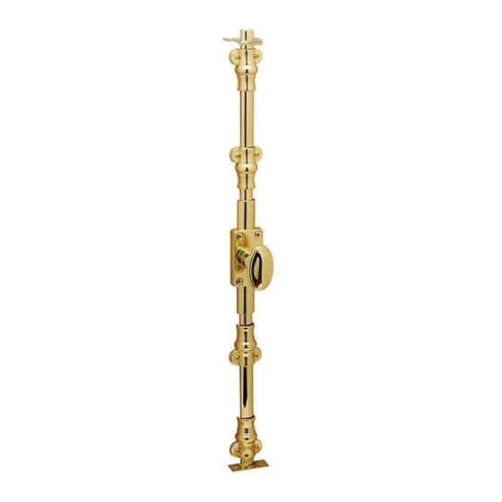 Baldwin Cremone Bolt Installation Instructions