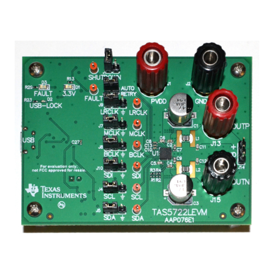 Texas Instruments TAS5722L User Manual