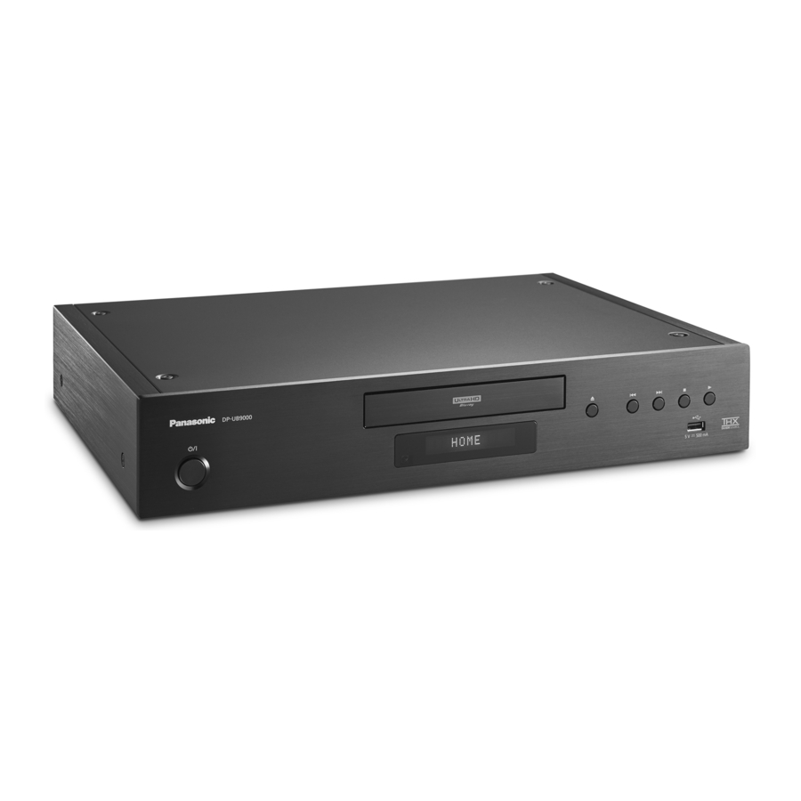 Panasonic DP-UB9000 Manual