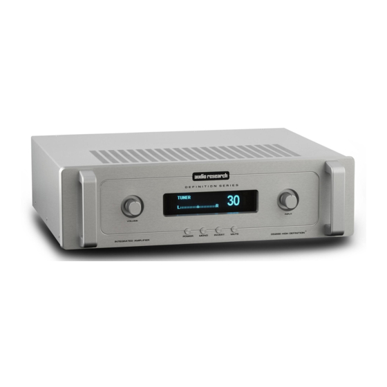 Audio Research Definition DSi200 Owner's Manual