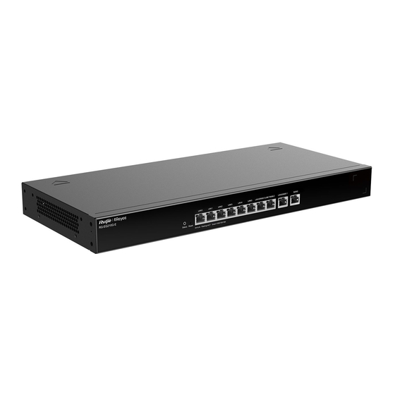 Ruijie Reyee RG-EG210G-E Hardware  Installation And Reference Manual