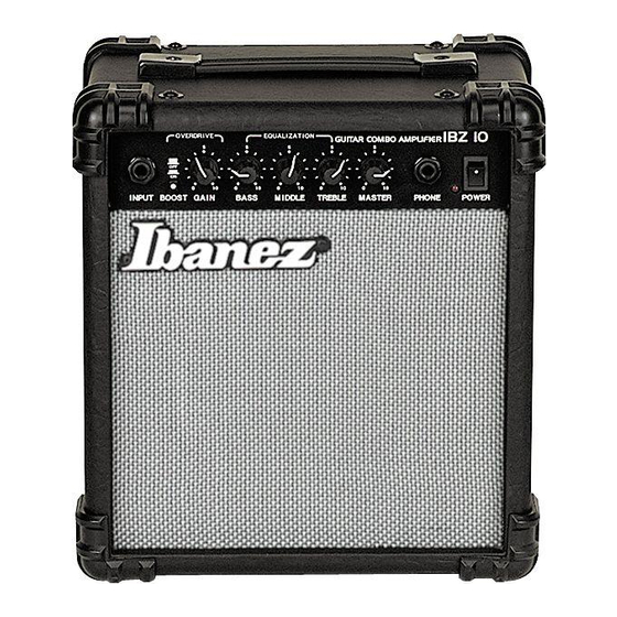 Ibanez IBZ10 Parts List