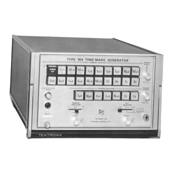 Tektronix 184 Instruction Manual