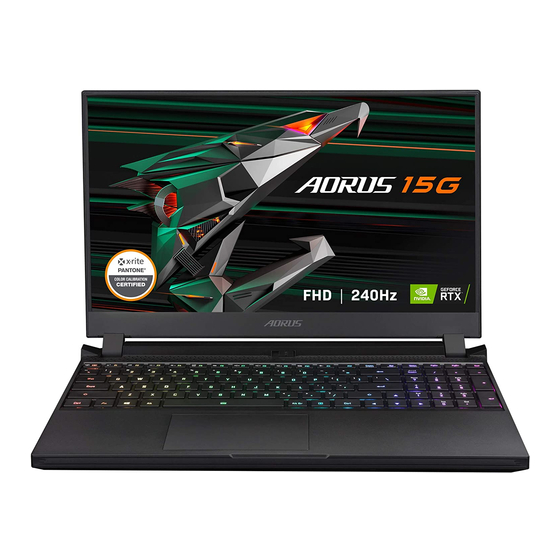 AORUS 15G Quick Start Manual