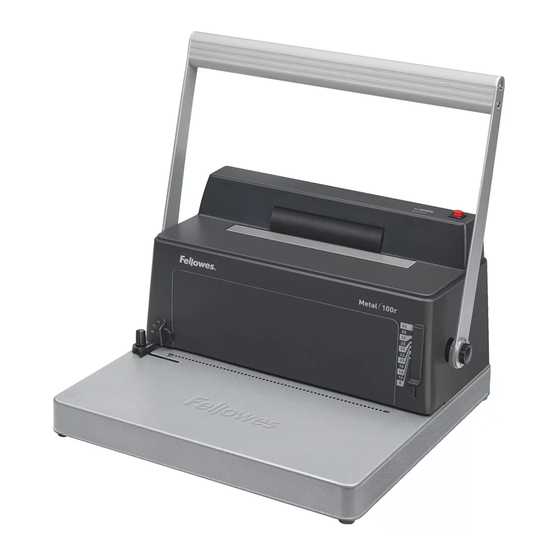 Fellowes Metal 100r Instructions Manual