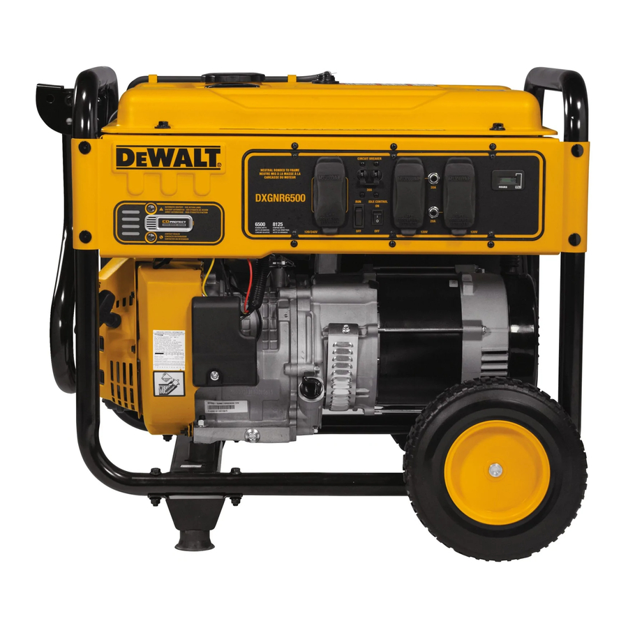 DeWalt DXGNR 6500, DXGNR 8000 Generator Manual