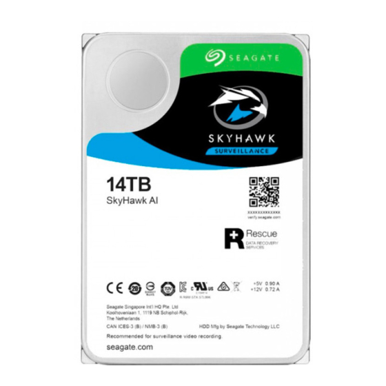 Seagate SkyHawk AI ST14000VE0008 Manuals