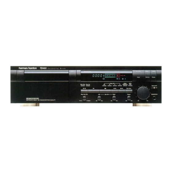 Harman Kardon TD4600 Owner's Manual