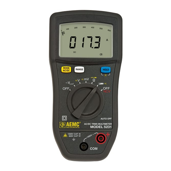 AEMC 5231 User Manual