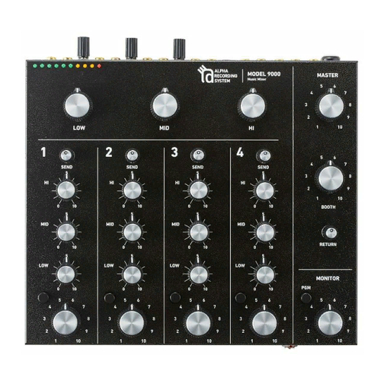 ALPHA RECORDING SYSTEM 9000 Instruction Manual