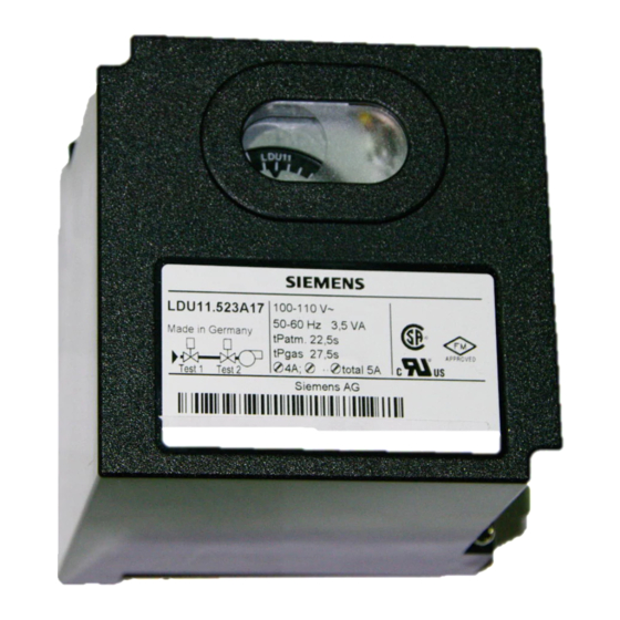 Siemens VALVEGYR LDU11.523A27 User Manual
