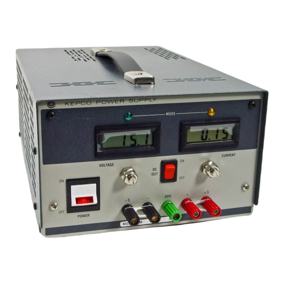 KEPCO MSK 20-5M Instruction Manual