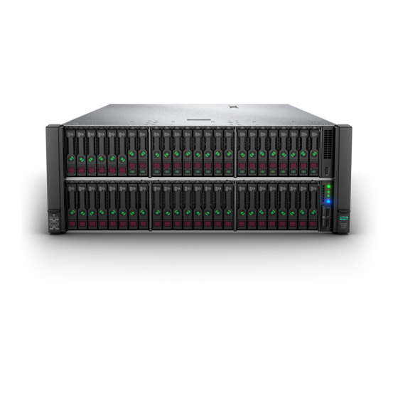 Hewlett Packard Enterprise HPE ProLiant DL580 Gen10 Manuals