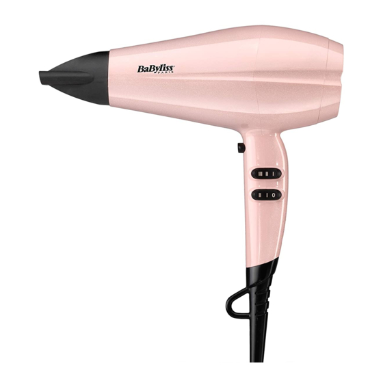 BaByliss ROSE BLUSH 2200 Quick Start Manual