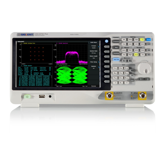 SIGLENT TECHNOLOGIES SSA3075X Plus User Manual