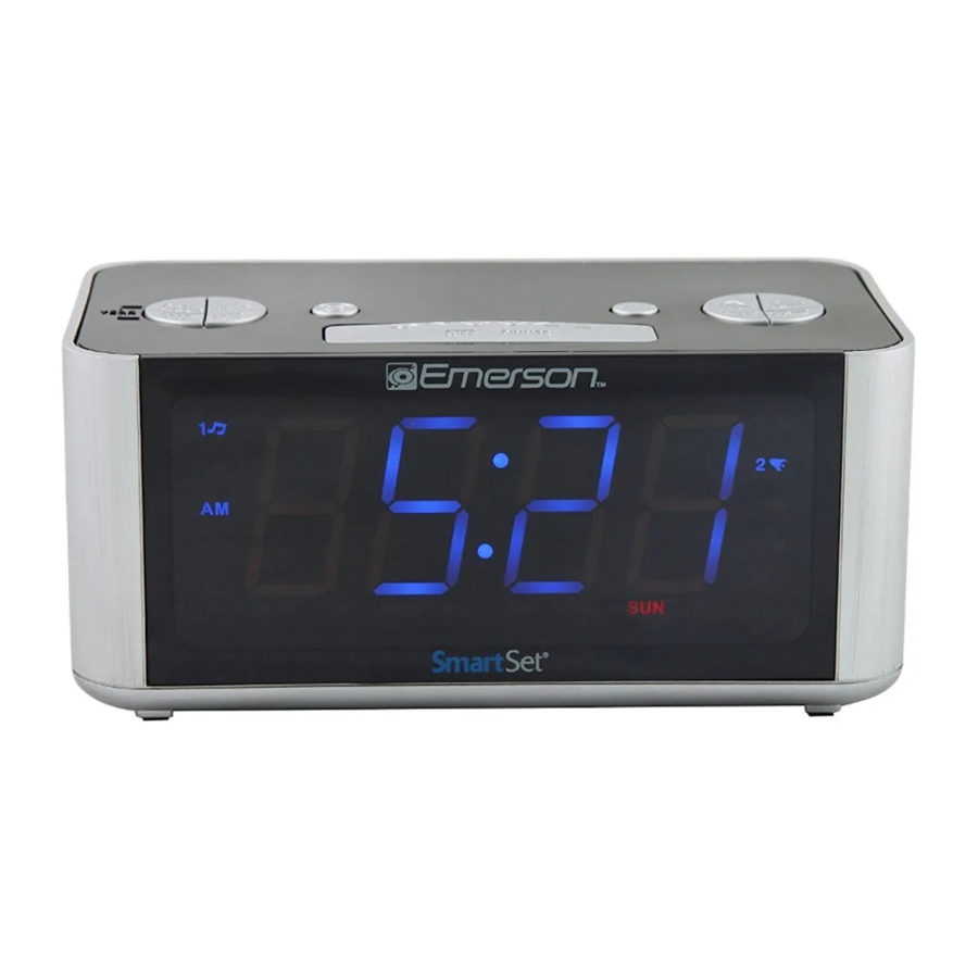 Emerson SmartSet CKS1708 - Clock Radio with Auto-Time Setting System Manual