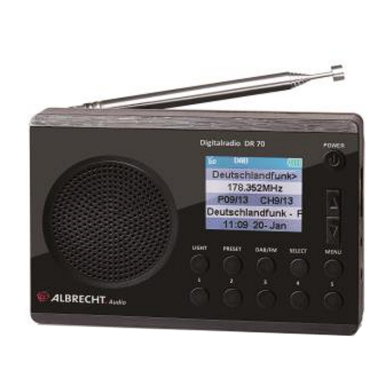 Albrecht Audio DR 70 User Manual