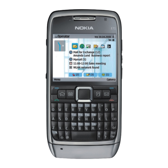 Nokia E71 - Smartphone 110 MB User Manual