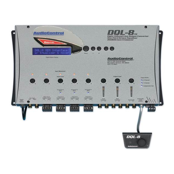 Audio Control DQL-8 Manuals