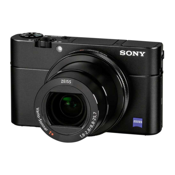 Sony Cyber-shot DSC-RX100 Instruction Manual