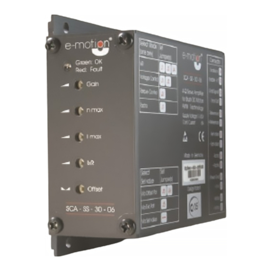 e-motion SCA-SS-30-06 Servo Amplifier Manuals