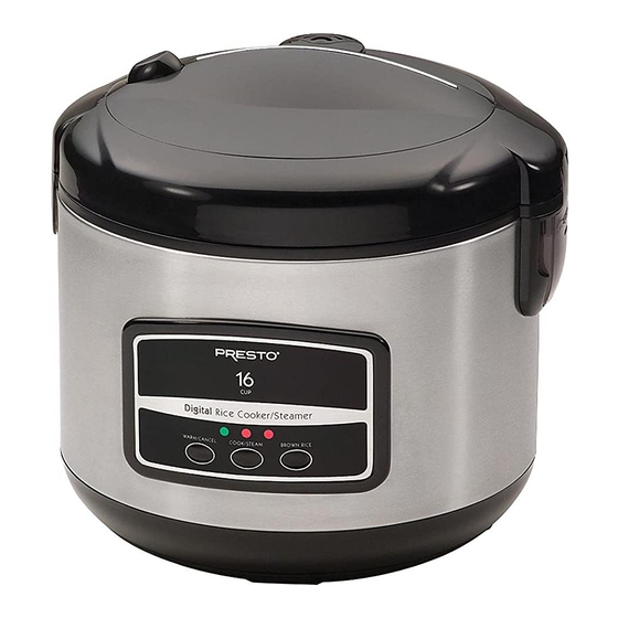 Presto rice cooker manual sale