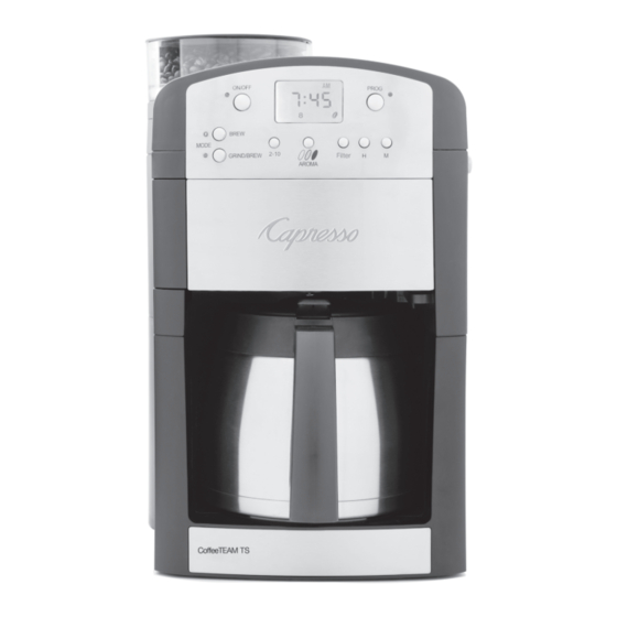 Capresso CoffeeTEAM TS465 Operating Instructions Manual