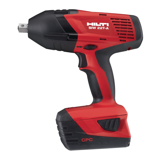 Hilti SIW 22T-A Manuals