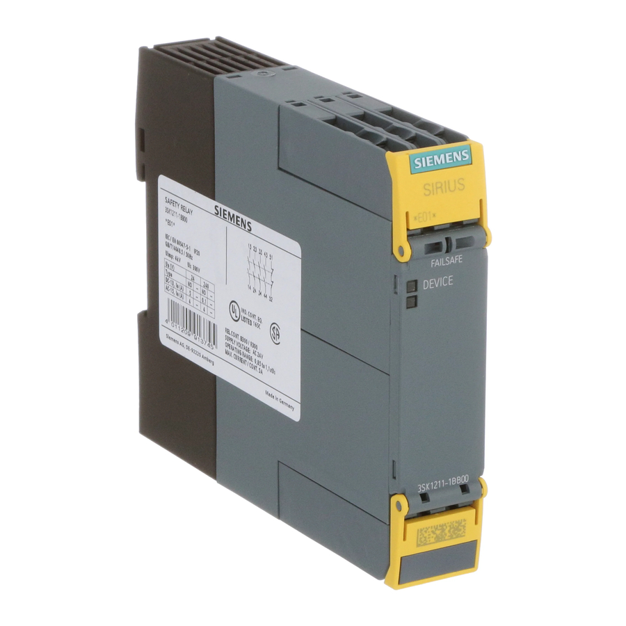 Siemens SIRIUS 3SK1 Manual