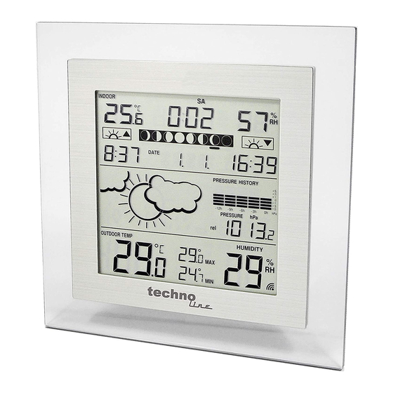 Technoline WS 9257 Weather Station Clock Manuals