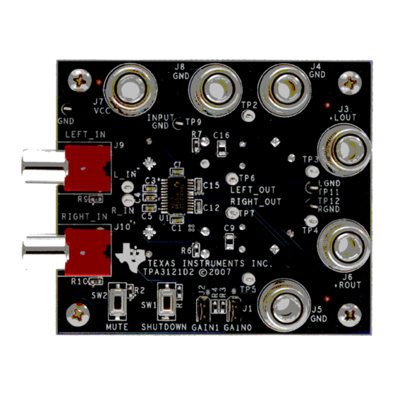 Texas Instruments TPA3121D2 User Manual