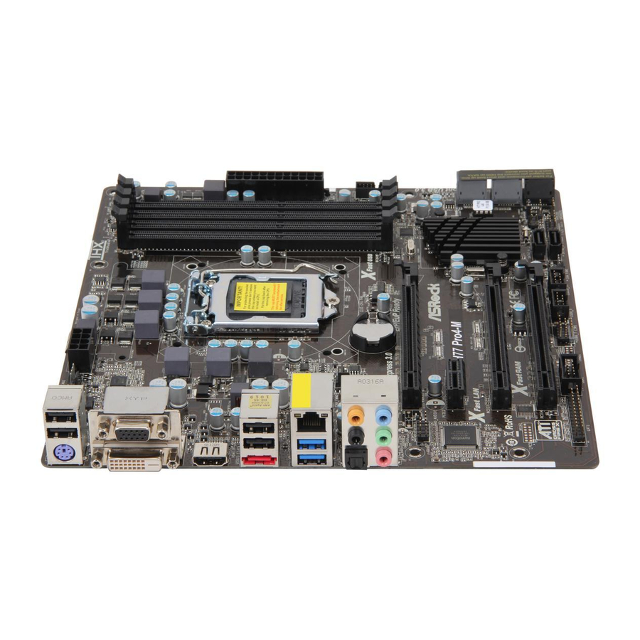ASROCK H77 Pro4-M Quick Installation Manual