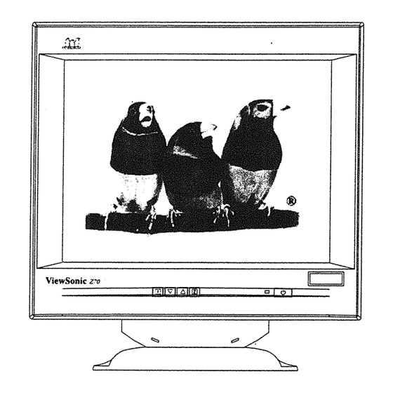 ViewSonic Z70 User Manual