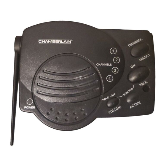 Chamberlain RWIS Quick Setup Manual