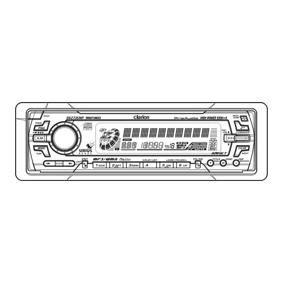 Clarion DXZ735MP Service Manual