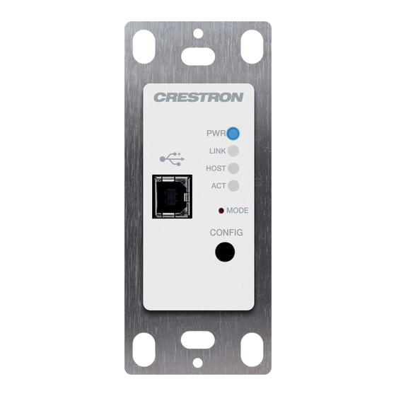 Crestron USB-EXT-2-LOCAL-1G Quick Start Manual