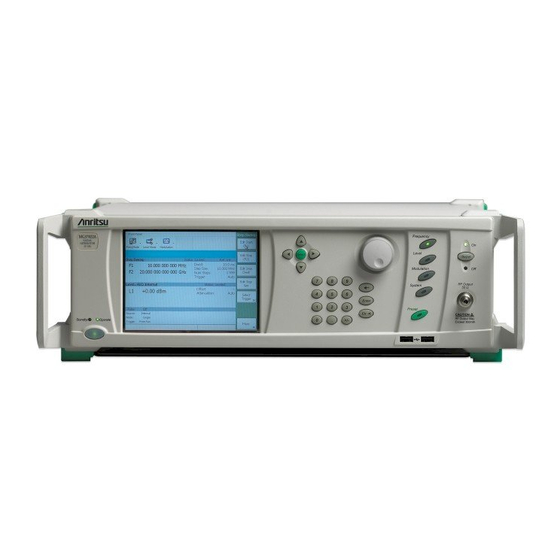 Anritsu MG3702xA Series Operation Manual
