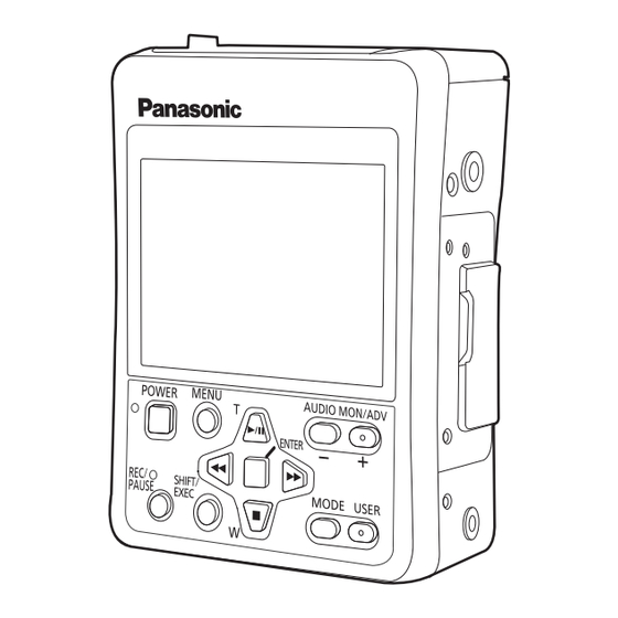 Panasonic AG-MDR15P Operating Instructions Manual