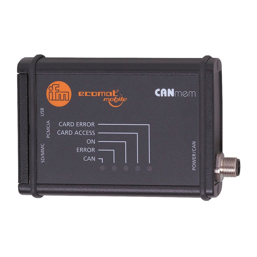 IFM Electronic CANMEM CR3101 Device Manual