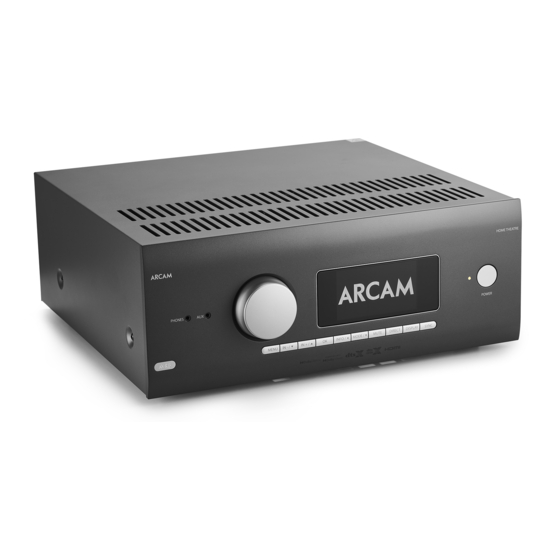 Arcam AVR5 Quick Start Manual