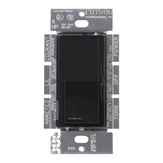 Lutron Electronics Caseta Claro Smart Quick Install Manual