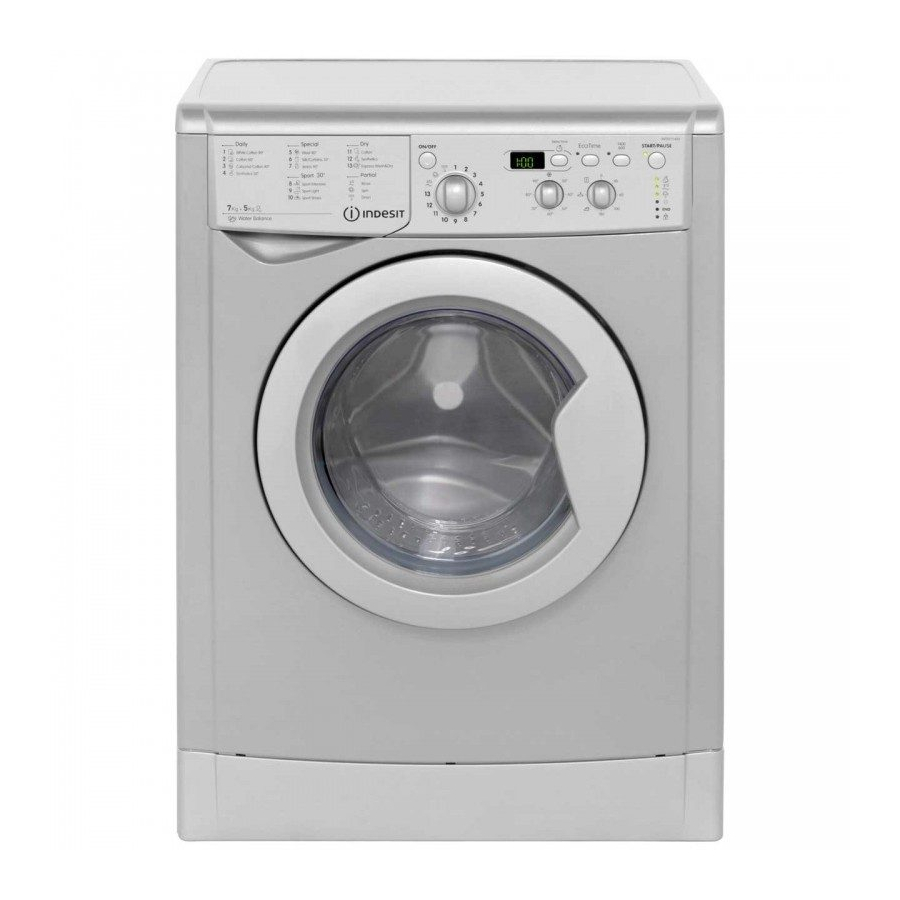 Indesit IWDD7143S Washer Dryer Manual