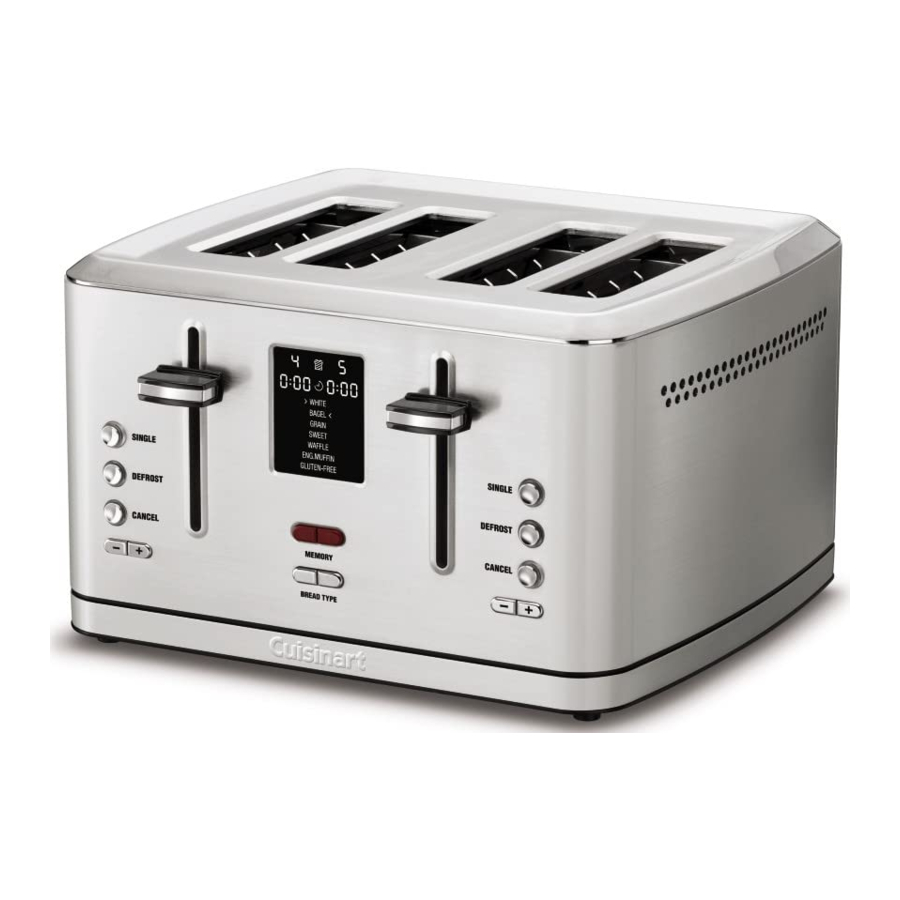 Cuisinart CPT-740 - 4-Slice Digital Toaster with MemorySet Manual