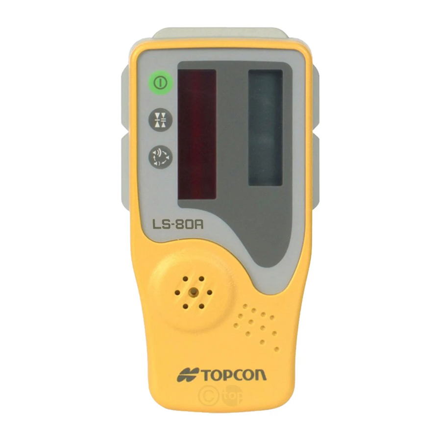 Topcon LS-80A, LS-80B, LS-80G - Level Sensor Manual