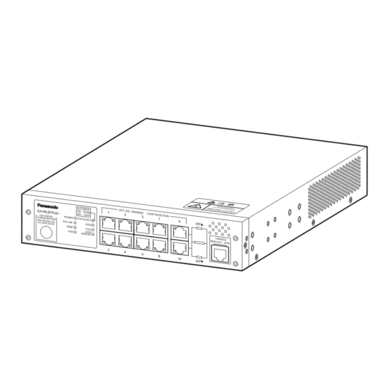 Panasonic GA-MLi8TPoE+ Installation Manual