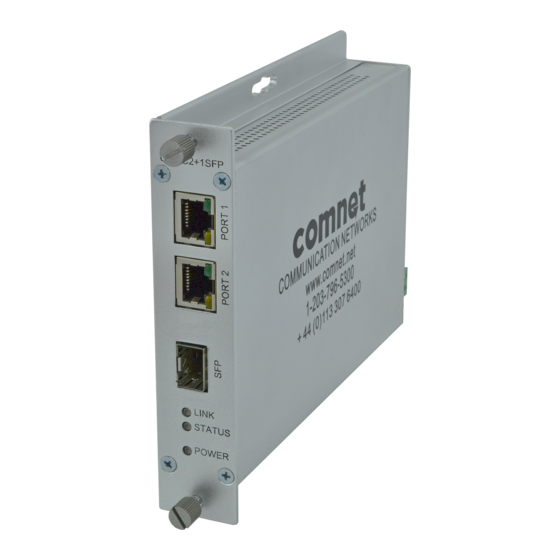 Comnet CNMC2+1SFP Installation And Operation Manual