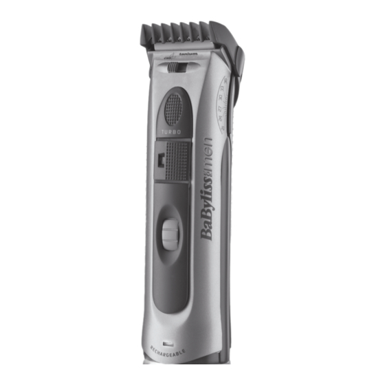 BaByliss for MEN E773XDE Manual